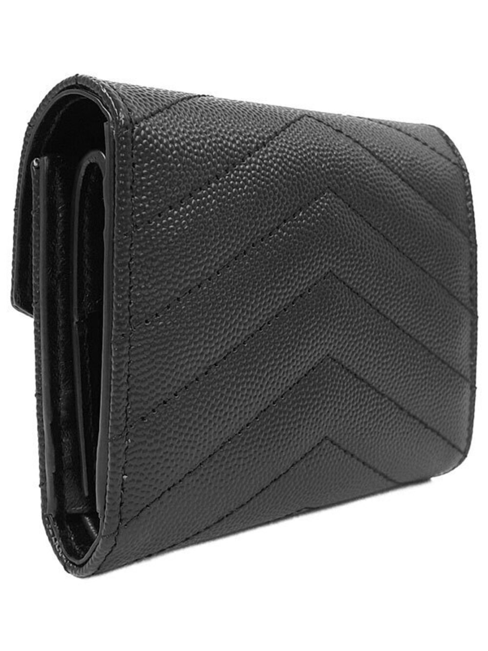 Saint Laurent Saint Multifold PARIS Paris Wallet Tri Monogram Short fold Brown
